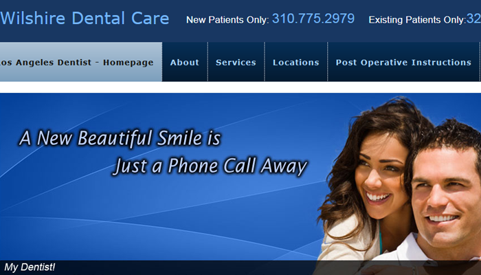 seo company los angeles portfolio wilshire dental care