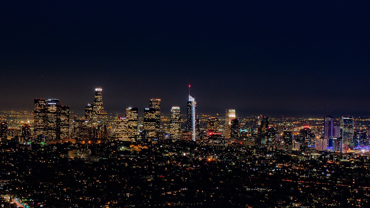 Downtown Los Angeles skyline seen from Griffith Observatory